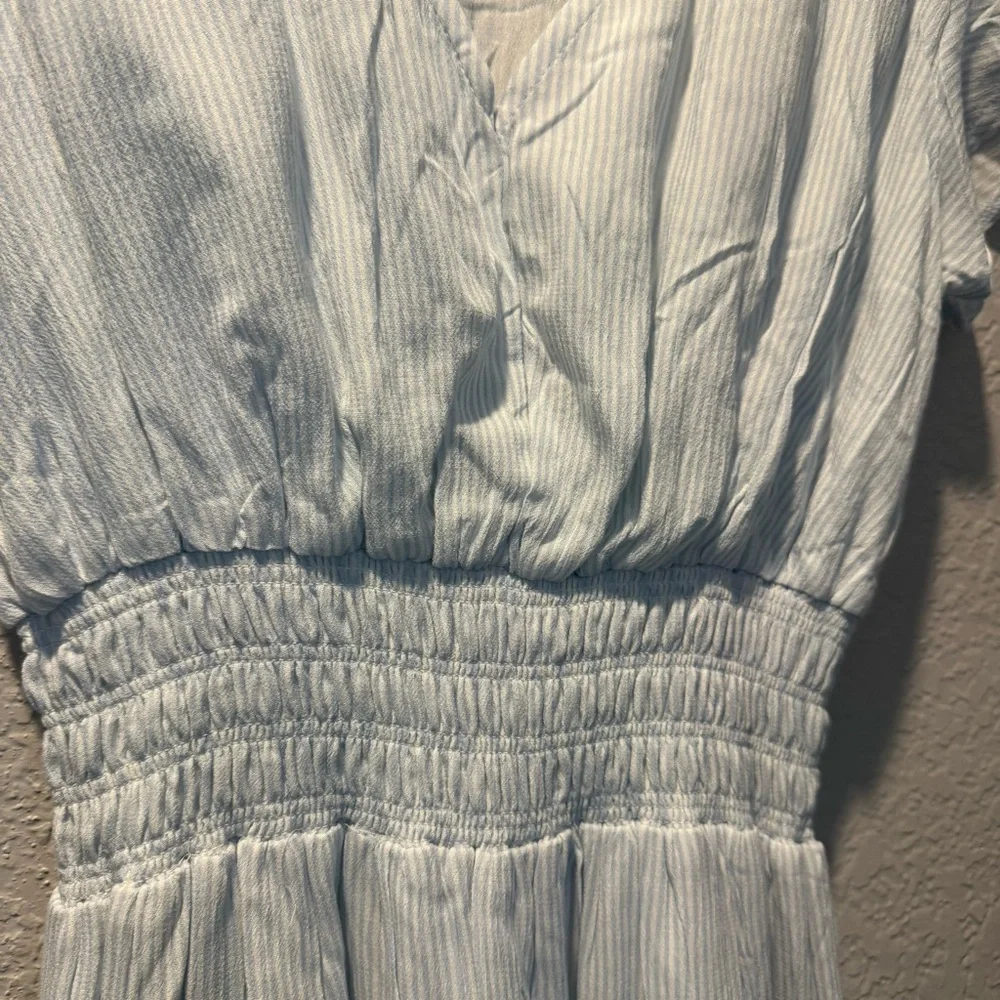 Rachel Parcell Light Blue Smocked Mini‎ Dress Flutter Sleeve S - Picture 6 of 7